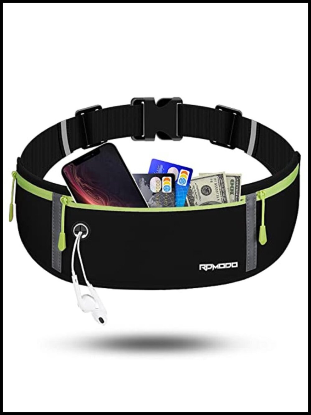 Nylon Polyester Running Belt Waist Pack Slim Fanny Pack for Running Walking